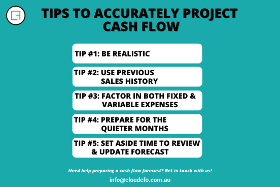 Tips to accurately prepare a cash flow forecast.